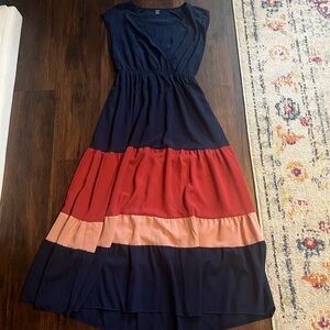 SHEIN navy blue long dress